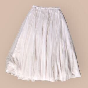Willowby By Watters Womens Tulle Blush Maxi Bridal/Cottagecore Skirt Sz 4 *Flaws